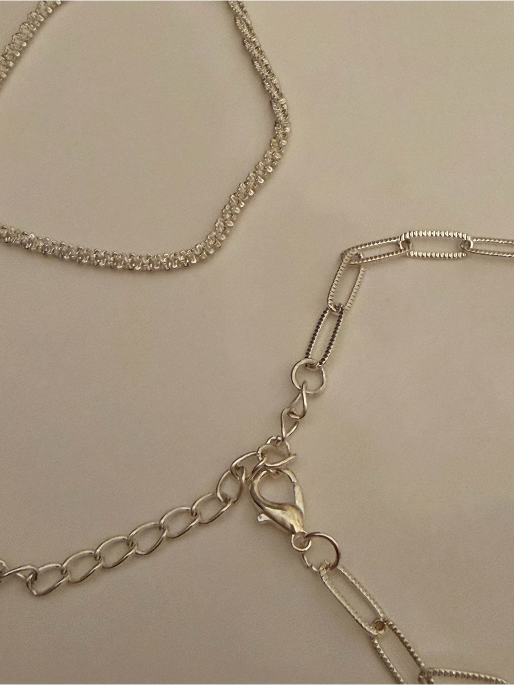 Sterling Silver sets of 2 Bracelet- Silver